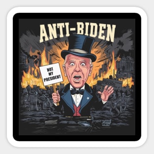 Anti Biden Not My President Sticker